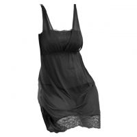 L0785 - Baju Tidur Lingerie Mini Dress Nightgown Gaun Pendek Hitam Transparan