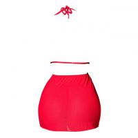 L1301 - Baju Tidur Lingerie Mini Dress Nightgown Gaun Pendek Halter Merah - 2